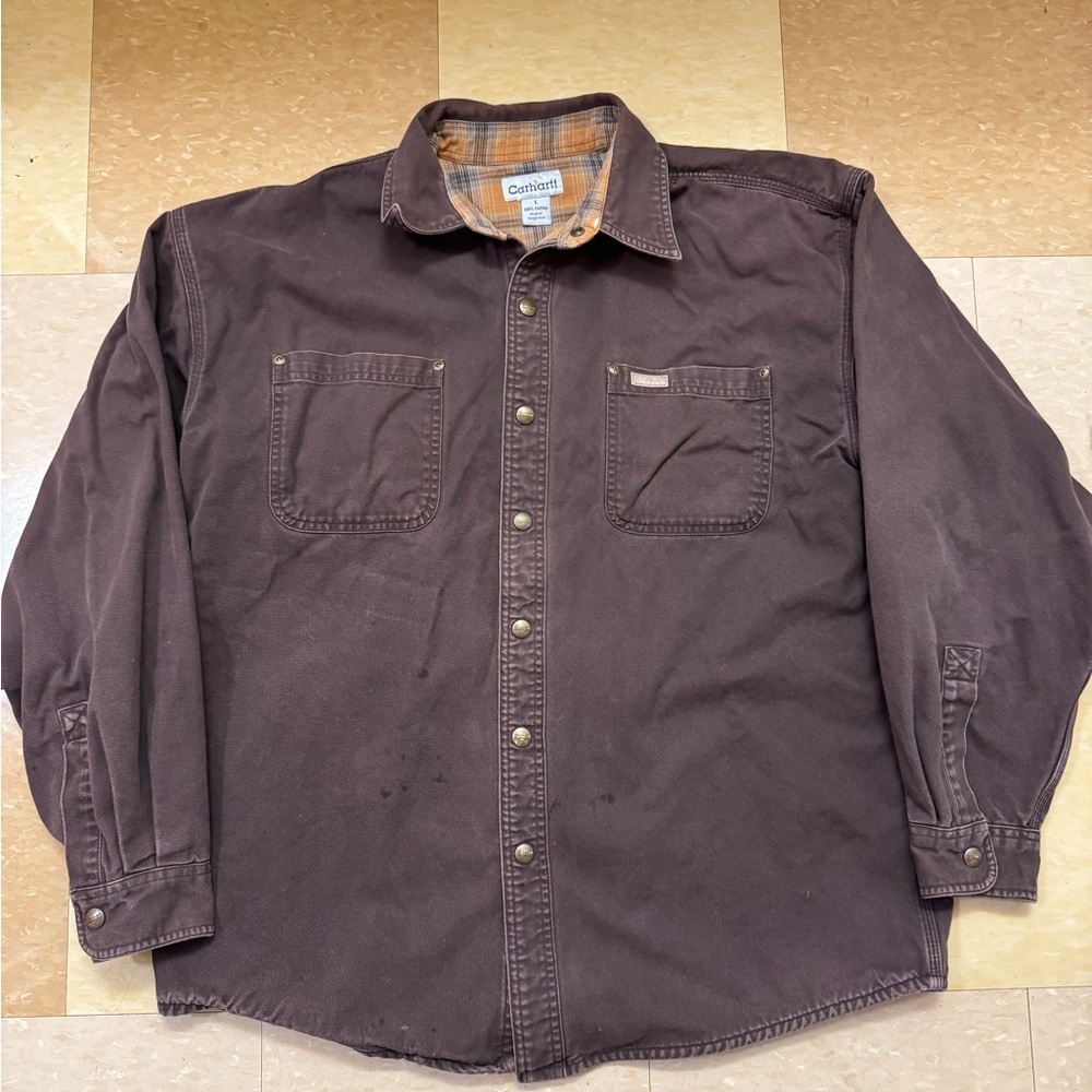 Carhartt Brown Plaid Collar Shirt